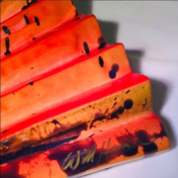 WILL HERRERA MAUI HAWAII BRONZE DRAGONFLY FAN SCULPTURE FINE CERAMIC DRAGONFLIES - Picture 4 of 6